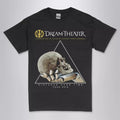 Dream Theater Distance Over Time Tour 2019 progressive metal band t-shirt  with DTG printed  graphic of a skull and robotic hand on a black unisex crew neck tee. High-quality graphic tee  for metal fans.