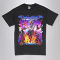 DragonForce Extreme Power Metal power metal band t-shirt  with DTG printed  album art on a black unisex crew neck tee. High-quality graphic tee  for metal fans.