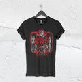 Slayer Bloody Eagle Emblem metal band t-shirt  with DTG printed  graphic on a black unisex crew neck tee. High-quality graphic tee  for thrash metal fans.