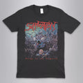Suffocation Effigy of the Forgotten death metal band t-shirt  with DTG printed  album art on a black unisex crew neck tee. High-quality graphic tee  for metal fans  and collectors.